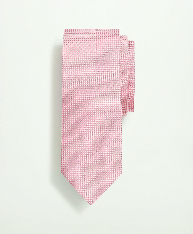 Photo: Brooks Brothers Men's Silk Birdseye Pattern Tie | Pink