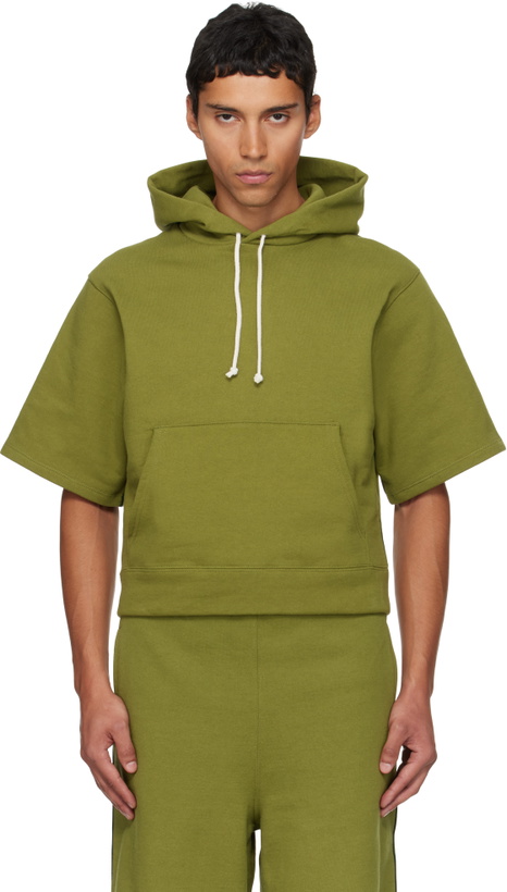 Photo: Veneda Carter SSENSE Exclusive Green Short Sleeve Hoodie