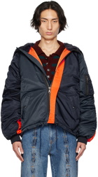 Andersson Bell Navy Insulated Bomber Jacket