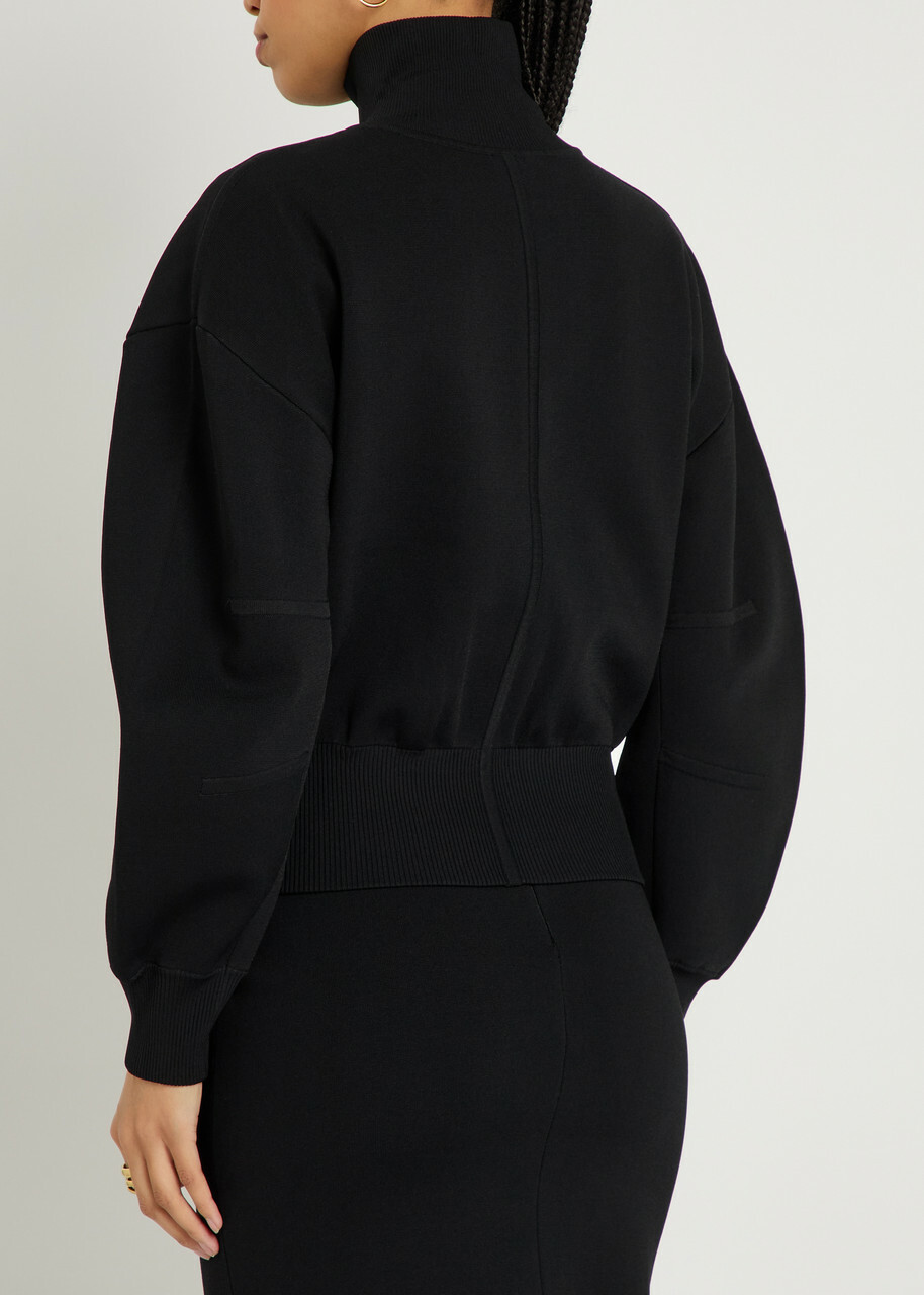 Joseph Sable Milano-knit Bomber Jacket Black