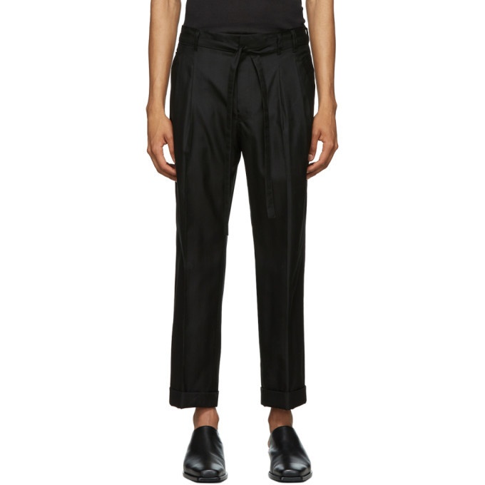 Photo: BED J.W. FORD Black Silk Cropped Trousers