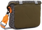 Kenzo Grey & Orange Small Jacquard Messenger Bag