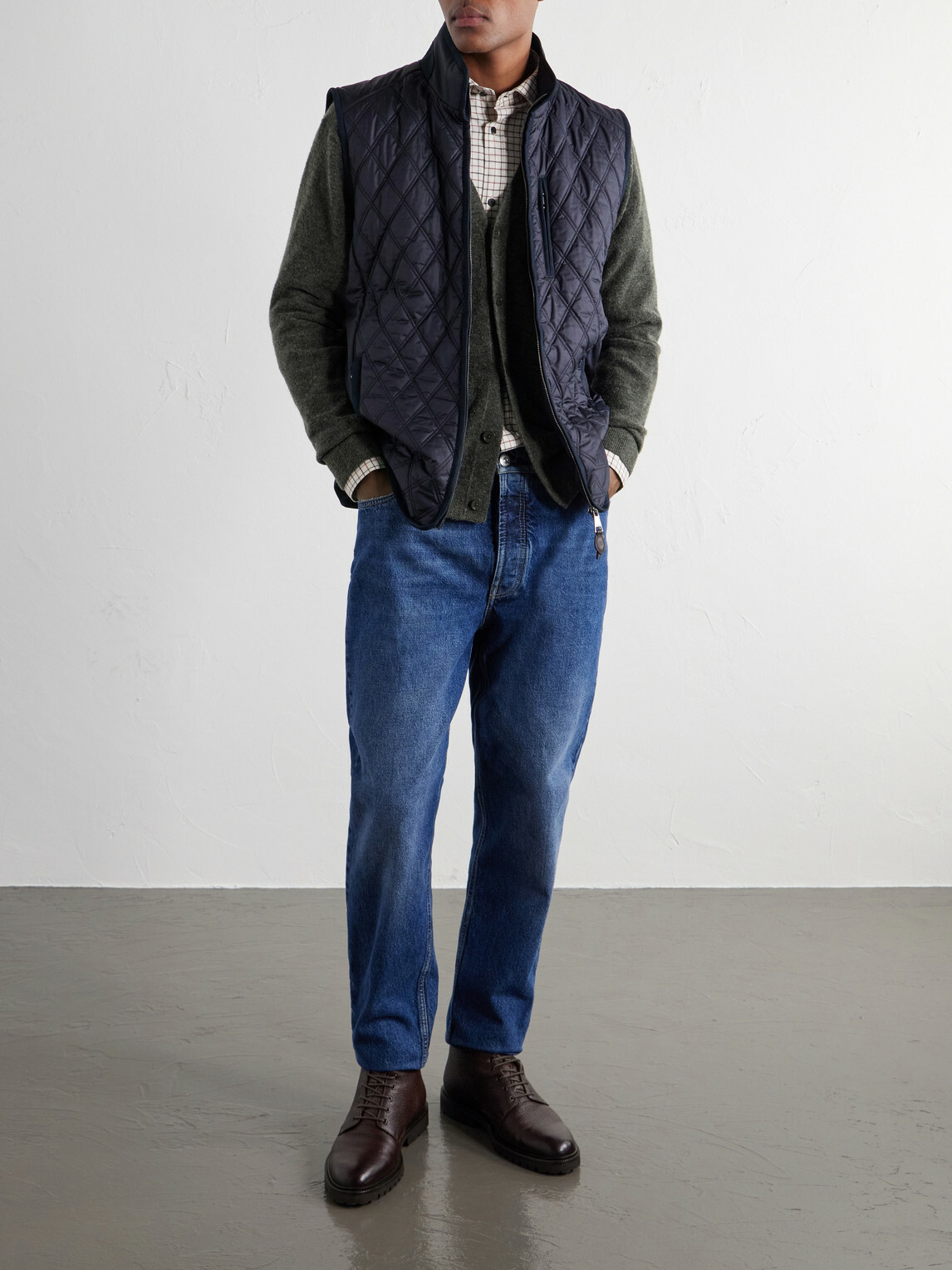Purdey - Moorland Padded Quilted Shell Gilet - Blue