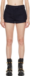 Valentino Navy Creased Shorts