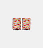 Aquazzura Casa Rainbow Swirl set of 2 glass tumblers