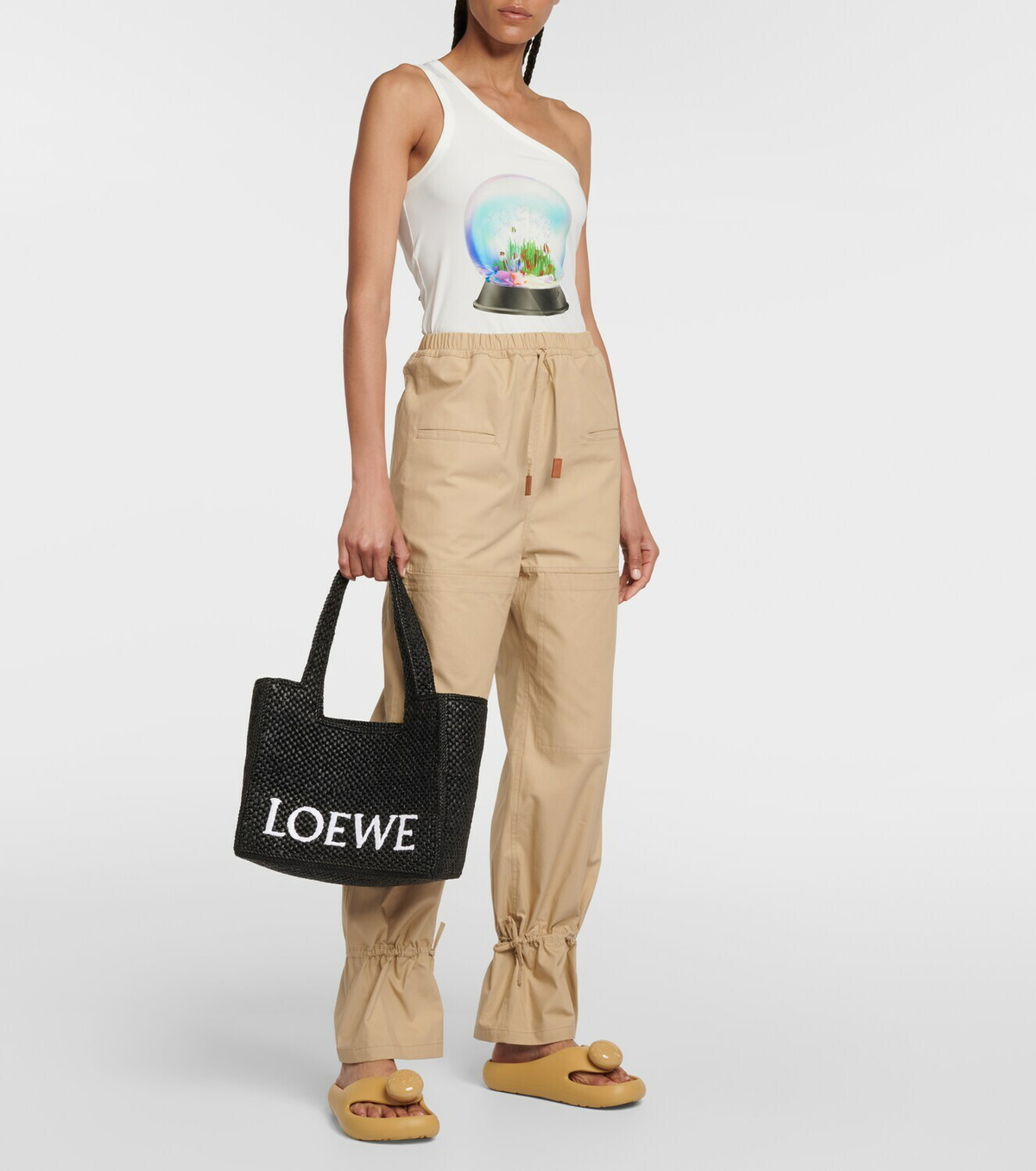 パンツ Loewe Paula'S Ibiza Pantalone Cargo In Misto Lino Loewe x Paula's Ibiza Moon Cargo Trousers | Liberty