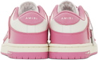 AMIRI White & Pink Skel Low-Top Sneakers
