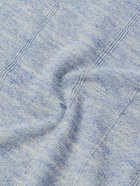 Loro Piana - Tori Ribbed Linen and Silk-Blend T-Shirt - Blue