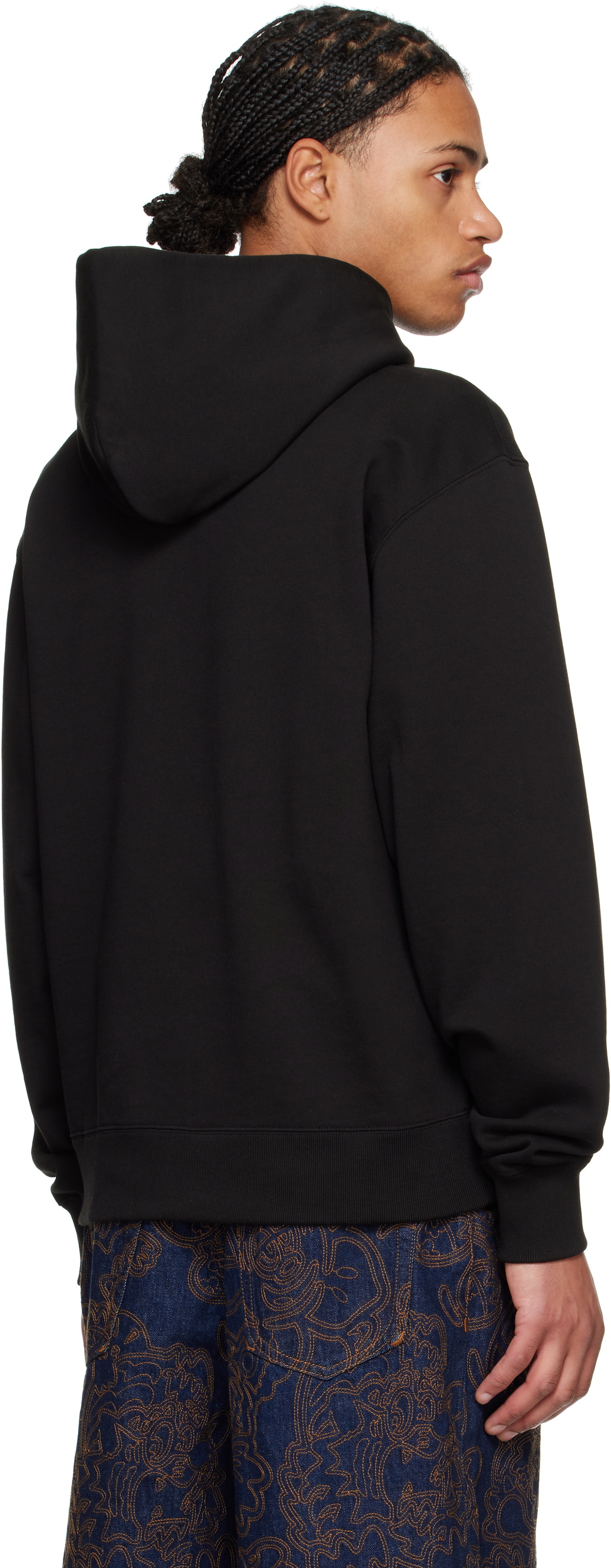 Kenzo Black Kenzo Paris Happy Tiger Embroidered Hoodie