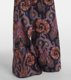 Etro Paisley cotton-blend flared pants