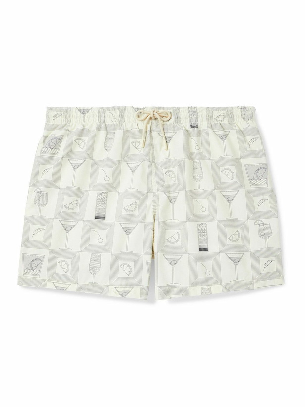 Photo: Loro Piana - Daneu Straight-Leg Mid-Length Printed Swim Shorts - Neutrals