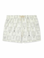 Loro Piana - Daneu Straight-Leg Mid-Length Printed Swim Shorts - Neutrals