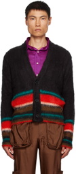 Edward Cuming Black Striped Cardigan