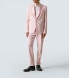 McQueen Silk-trimmed wool and mohair blazer