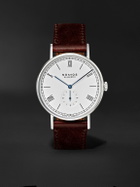 NOMOS Glashütte - Ludwig Hand-Wound 38mm Stainless Steel and Leather Watch, Ref. 237