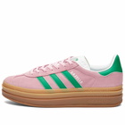 Adidas Gazelle Bold W Sneakers in True Pink/Green/Ftwr White