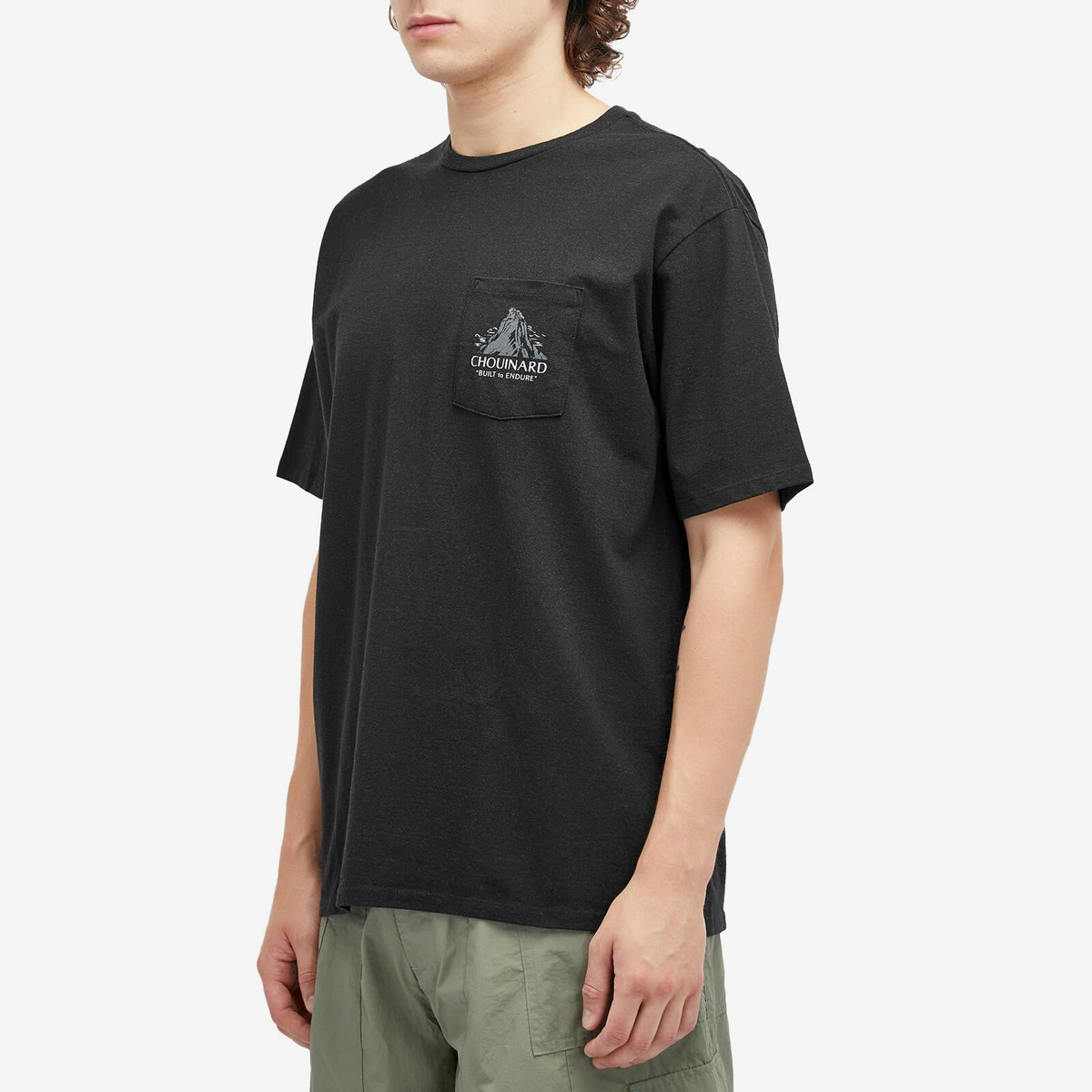 Patagonia Men's Chouinard Crest Pocket Responsibili-T-Shirt in Ink Black