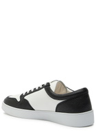 Jude Llow Telier Panelled Grained Leather Sneakers Black And White