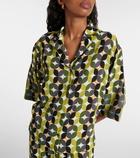 Dries Van Noten Printed crêpe bowling shirt