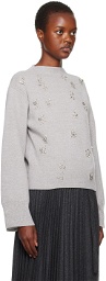 3.1 Phillip Lim Gray Embellished Sweater