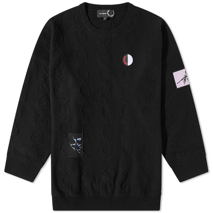 Photo: Fred Perry x Raf Simons Oversized Wreath Sweat in Black