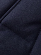 Ralph Lauren Purple label - Quilted Wool-Blend Flannel Hooded Down Jacket - Blue