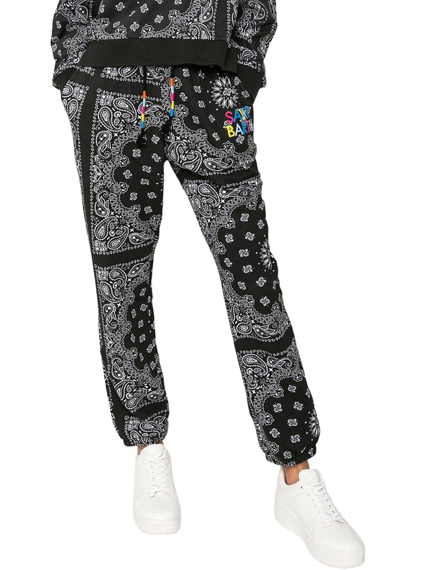 Photo: MC2 Saint Barth Cotton Bandanna Joggers With Saint Barth Embroidery