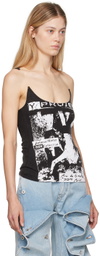 Y/Project Black Printed Tank Top