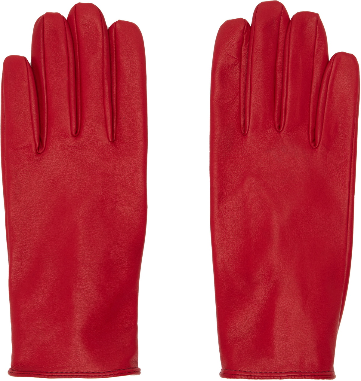 Ernest W. Baker Red Leather Gloves