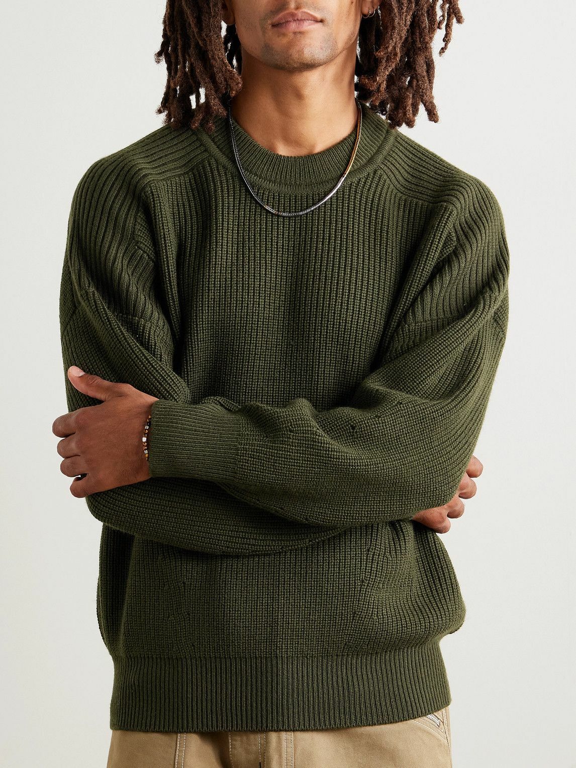 ISABEL MARANT barry wool クルーネック sweater BARRY SWEATER Man khaki | ISABEL MARANT Official online store