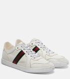 Gucci Stretch Web Stripe leather sneakers