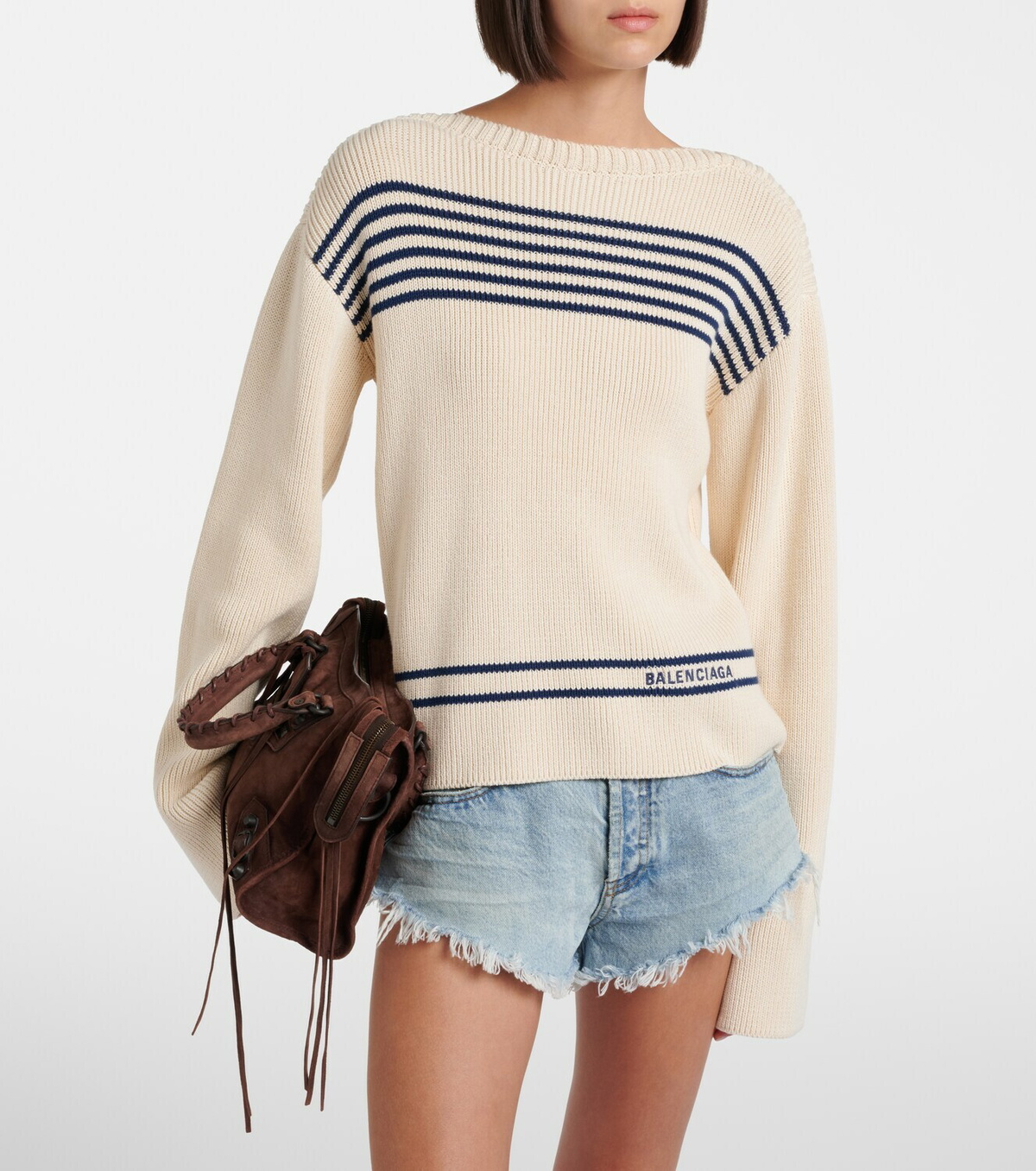 Balenciaga Striped cotton sweater
