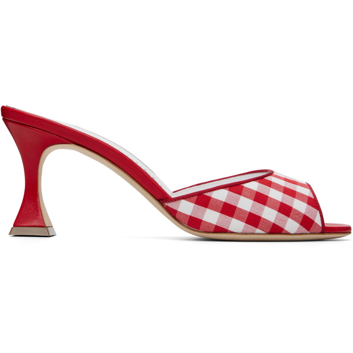 Photo: Manolo Blahnik Red & White Jadara Heeled Sandals