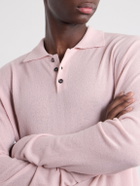 Slowear - Zanone Cashmere-Blend Polo Sweater - Pink