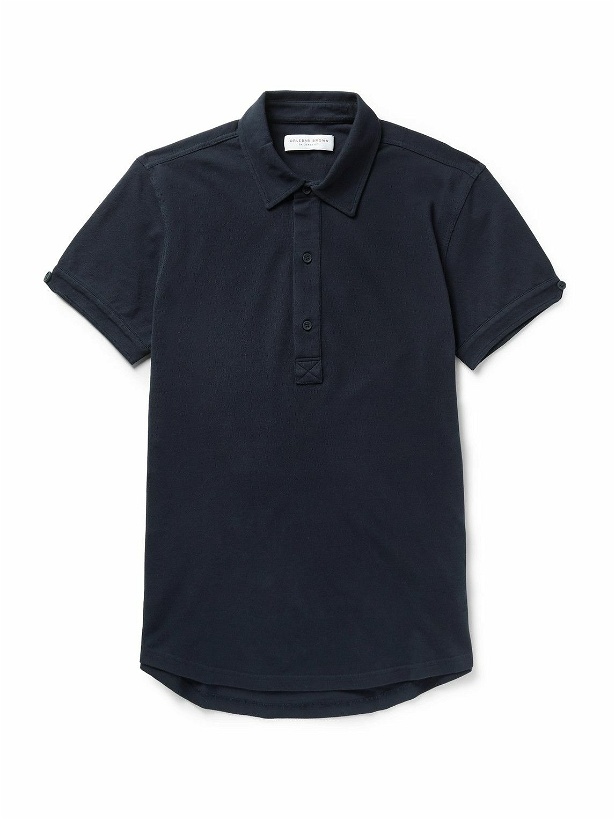Photo: Orlebar Brown - Sebastian Slim-Fit Cotton-Piqué Polo Shirt - Blue