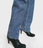 Bottega Veneta - Denim-printed wide-leg leather pants