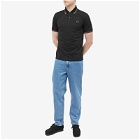 Fred Perry Authentic Men's Twin Tipped Polo Shirt - Made in England in Black/Tpkyo Green/Jasper Red