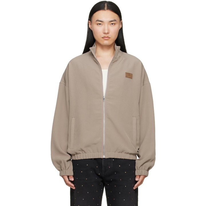 Photo: AMIRI Taupe 'Amiri' Patch Cady Track Jacket