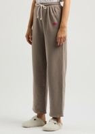 American Vintage Izubird Logo Stretch-cotton Sweatpants Grey