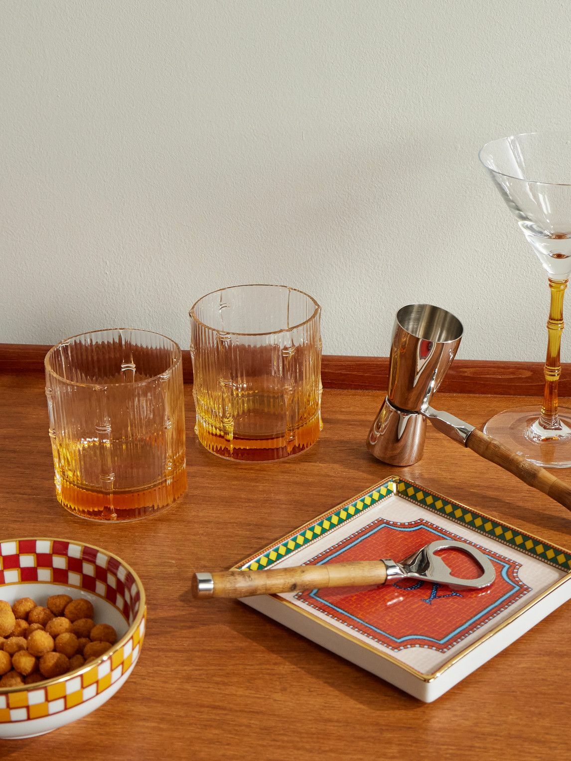 La DoubleJ - Bamboo Set of Two Crystal Glass Tumblers