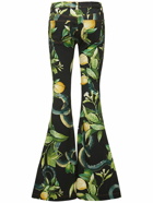 ROBERTO CAVALLI Printed Mid Rise Flared Pants