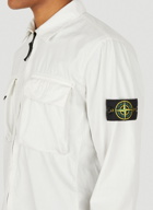 Compass Patch Overshirt Jacket in White