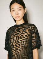 Mugler Sheer Flocked Star T-Shirt