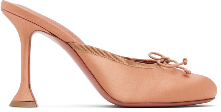 Photo: Amina Muaddi Beige Lila Slipper 95 Heels