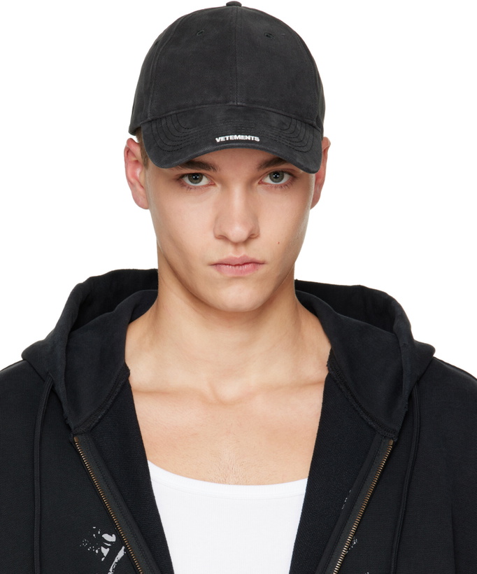 Photo: VETEMENTS Black Nano Logo Cap