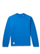 DISTRICT VISION - Hiei Logo-Embroidered Cotton-Jersey Sweatshirt - Blue