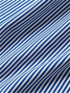 Aspesi - Striped Cotton-Blend Polo Shirt - Blue