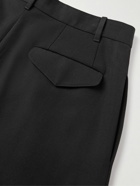 The Row - Rufus Wide-Leg Pleated Wool-Twill Trousers - Black