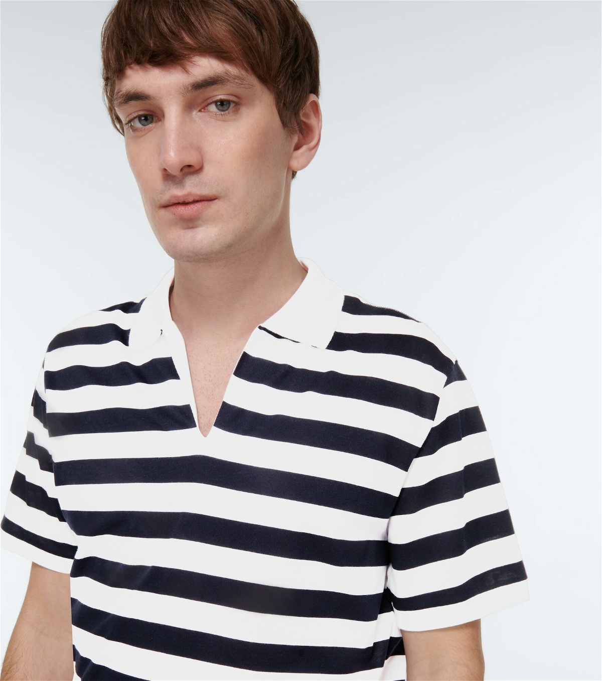 Loro Piana - Striped cotton polo shirt Loro Piana