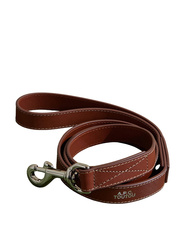 Photo: A.P.C. - Toutou Logo-Print Leather Dog Lead